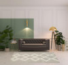5' x 8' Gray and Ivory Wool Geometric Tufted Handmade Stain Resistant Area Rug