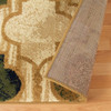 5' x 8' Cream Quatrefoil Power Loom Distressed Stain Resistant Area Rug