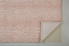 5' x 8' Pink and Ivory Geometric Stain Resistant Area Rug