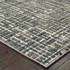 5' x 8' Grey and Ivory Abstract Power Loom Stain Resistant Area Rug