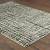 5' x 8' Grey and Ivory Abstract Power Loom Stain Resistant Area Rug