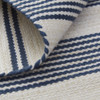 5' x 8' Blue and Ivory Striped Dhurrie Hand Woven Stain Resistant Area Rug