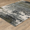 5' x 8' Blue and Green Abstract Power Loom Area Rug