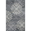 5' x 8' Slate and Gray Medallion Power Loom Stain Resistant Area Rug