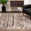 5' x 8' Ivory and Brown Retro Mod Area Rug