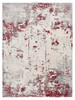 5' x 8' Red Abstract Dhurrie Polypropylene Rectangle Area Rug