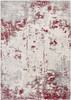 5' x 8' Red Abstract Dhurrie Polypropylene Rectangle Area Rug