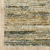 5' x 8' Gold and Green Abstract Area Rug
