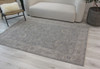 5' x 8' Blue Gray Southwestern Floral Area Rug