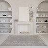 5' x 8' Blue Gray Southwestern Floral Area Rug
