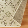 5' x 8' Beige Green and Brown Floral Vines Stain Resistant Area Rug