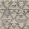 5' x 8' Ivory or Grey Geometric Triangle Indoor Area Rug