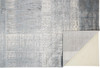 5' x 8' White Gray and Blue Abstract Stain Resistant Area Rug