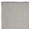 5' x 8' Ivory or Grey Plaid Knitted Wool Indoor Area Rug with Fringe