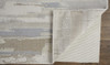 5' x 8' Ivory Tan and Brown Abstract Power Loom Distressed Stain Resistant Area Rug