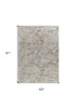 5' x 8' Beige Abstract Stain Resistant Area Rug