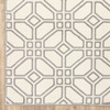 5' x 8' Ivory and Grey Geometric Power Loom Stain Resistant Area Rug