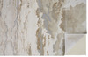 5' x 8' Ivory Tan and Gray Abstract Stain Resistant Area Rug
