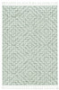 5' x 8' Ivory Grey Machine Woven Geometric with Fringe Indoor Area Rug