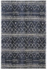 5' x 8' Blue and Ivory Striped Stain Resistant Area Rug