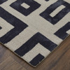 5' x 8' Ivory and Black Wool Tufted Handmade Area Rug