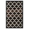 5' x 8' Black Geometric Stain Resistant Area Rug