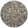 5' x 8' Gray and Navy Abstract Area Rug