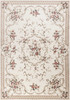 5' x 8' Ivory Bordered Floral Indoor Area Rug