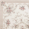 5' x 8' Ivory Bordered Floral Indoor Area Rug