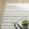 5' x 8' Beige Grey Sage Green Pale Blue Brown and Charcoal Geometric Power Loom Area Rug