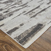 5' x 8' Ivory Brown and Gray Abstract Power Loom Stain Resistant Area Rug