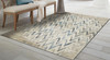5' x 8' Ivory Chevron Dhurrie Area Rug