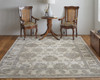5' x 8' Tan Ivory and Brown Power Loom Area Rug