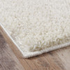 5' x 8' Ivory Shag Stain Resistant Area Rug