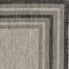 5' x 8' Grey Bordered Area Rug