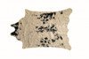 5' x 8' Off White Black and Gold Faux Cowhide Washable Area Rug