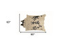 5' x 8' Off White Black and Gold Faux Cowhide Washable Area Rug