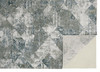 5' x 8' Green and Ivory Patchwork Distressed Stain Resistant Area Rug