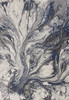 5' x 8' Grey Machine Woven Abstract Watercolor Polypropylene Area Rug