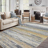 5' x 8' Gold Abstract Stain Resistant Area Rug