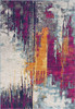 5' x 8' Magenta Abstract Dhurrie Area Rug