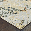 5' x 8' Grey & Gold Abstract Power Loom Stain Resistant Area Rug