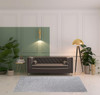 5' x 8' Silver Shag Stain Resistant Area Rug
