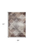 5' x 8' Brown Geometric Stain Resistant Area Rug