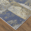 5' x 8' Blue Gray and Tan Abstract Power Loom Distressed Area Rug