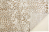 5' x 8' Brown and Ivory Abstract Stain Resistant Area Rug