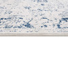 5' x 8' Navy Blue Distressed Floral Area Rug