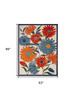 5' x 8' Multicolor Floral Stain Resistant Non Skid Area Rug