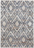5' x 8' Ivory Gray and Taupe Geometric Power Loom Stain Resistant Area Rug