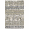 5' x 8' Grey and Ivory Abstract Lines Area Rug